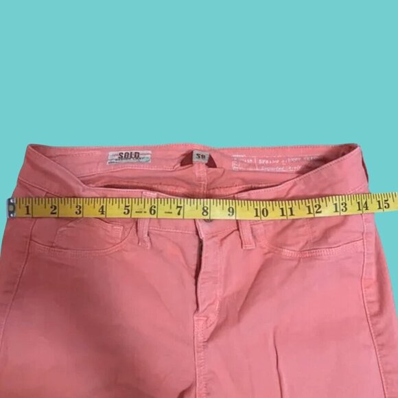 Sold Design Lab Coral-Pink Skinny Jeans – Women’s Size 28 (Stretch Cotton Denim) - Picture 4 of 11